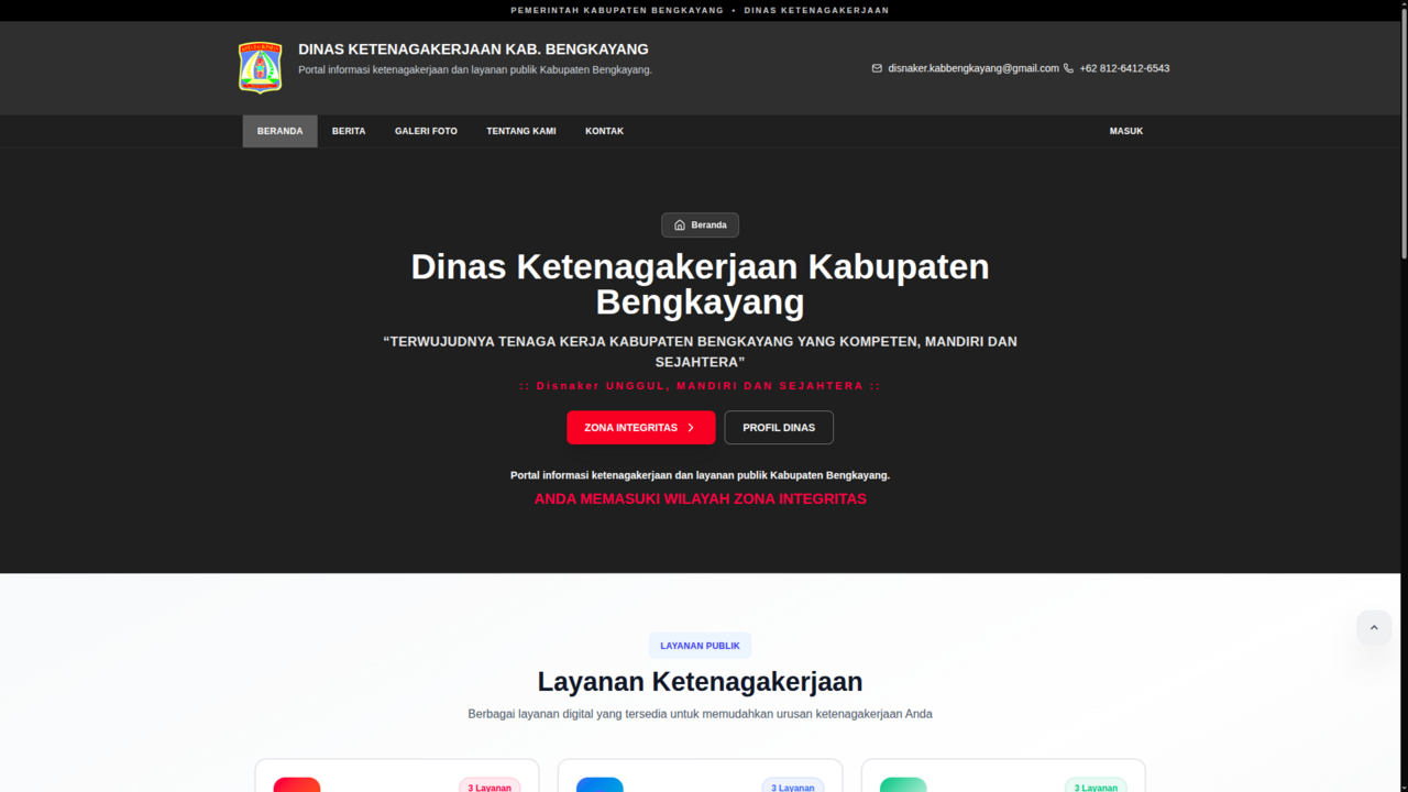 Disnaker Bengkayang — Employment Service Portal