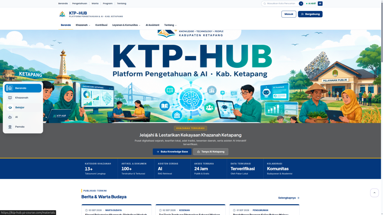 KTP-HUB — Knowledge & AI Platform (Kab. Ketapang)